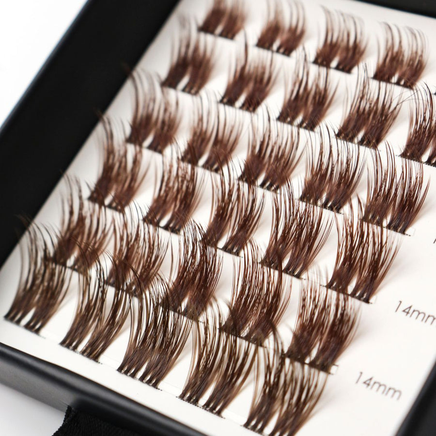 Mirage Kiss - Mixed Length Glued Lashes BROWN