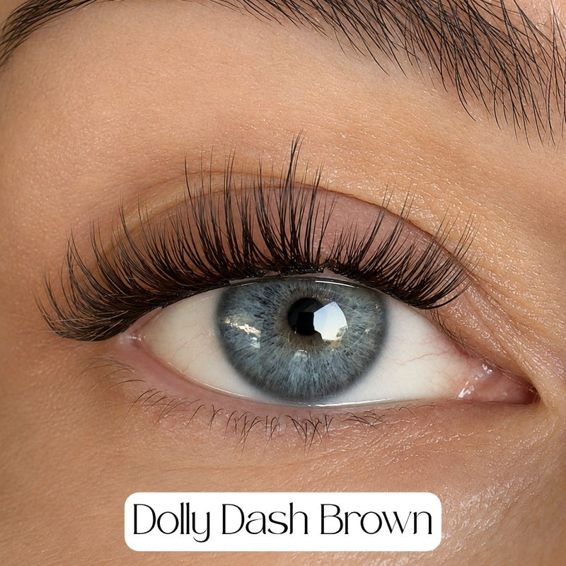 Dolly Dash Brown press-on lashes