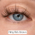 Flirty Flick - Mixed Length Press-On Lashes BROWN
