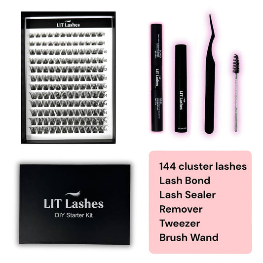 LIT Lashes Starter Pack - Cloud Nine Curve D+ - LIT Lashes