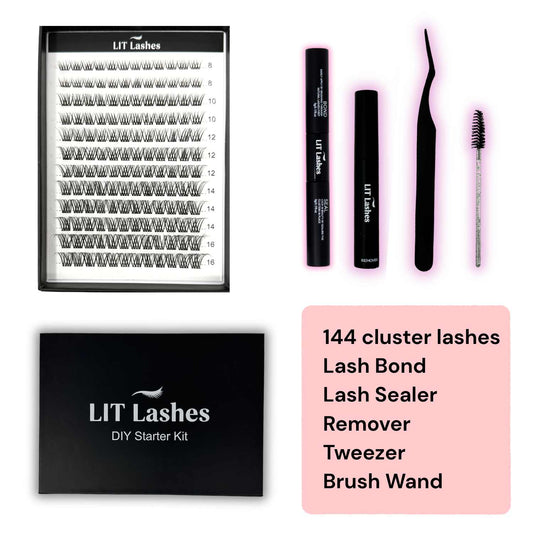 LIT Lashes Starter Pack - Lightly LIT Curve D+ - LIT Lashes