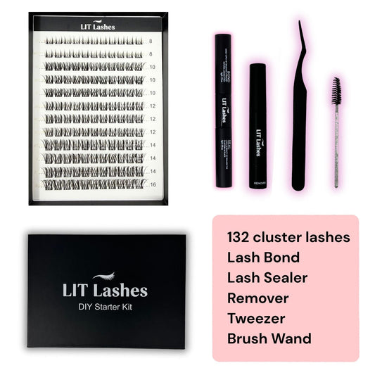 LIT Lashes Starter Pack - LushVamp Curve D+ - LIT Lashes