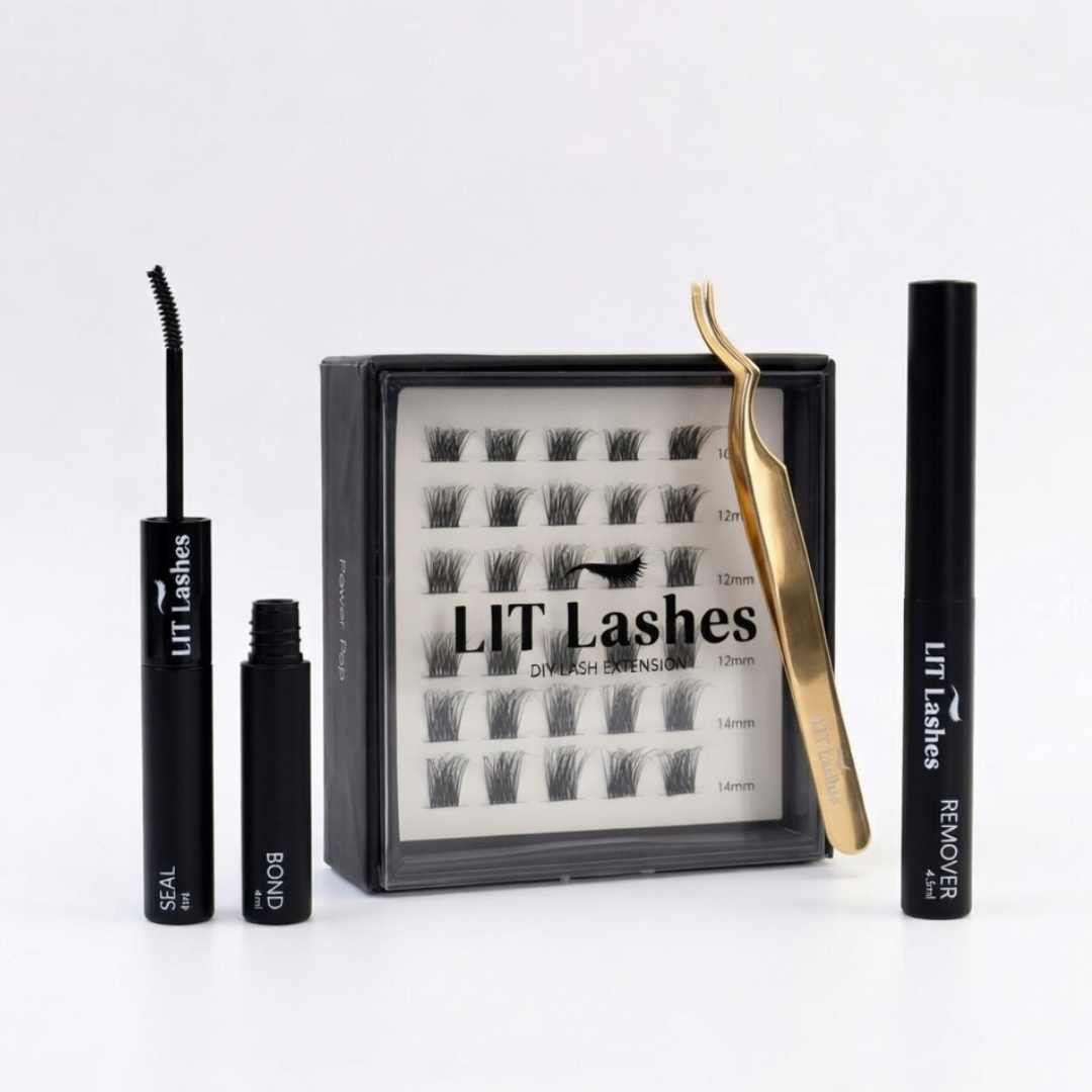 LIT Signature Starter Set, Glued Lashes, 1 Box - LIT Lashes