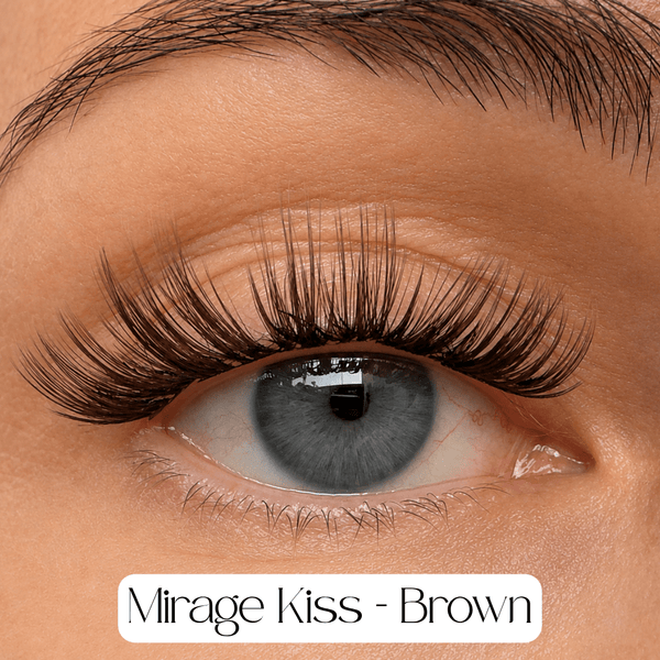 Mirage Kiss - Mixed Length Glued Lashes BROWN