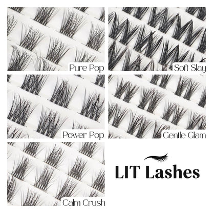 Pack of 1 - Glued Cluster Lashes - LIT Lashes