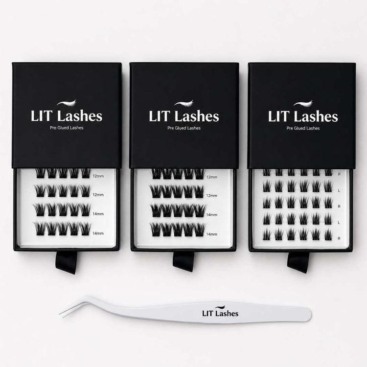 Three-box LIT Press-On Lash bundle