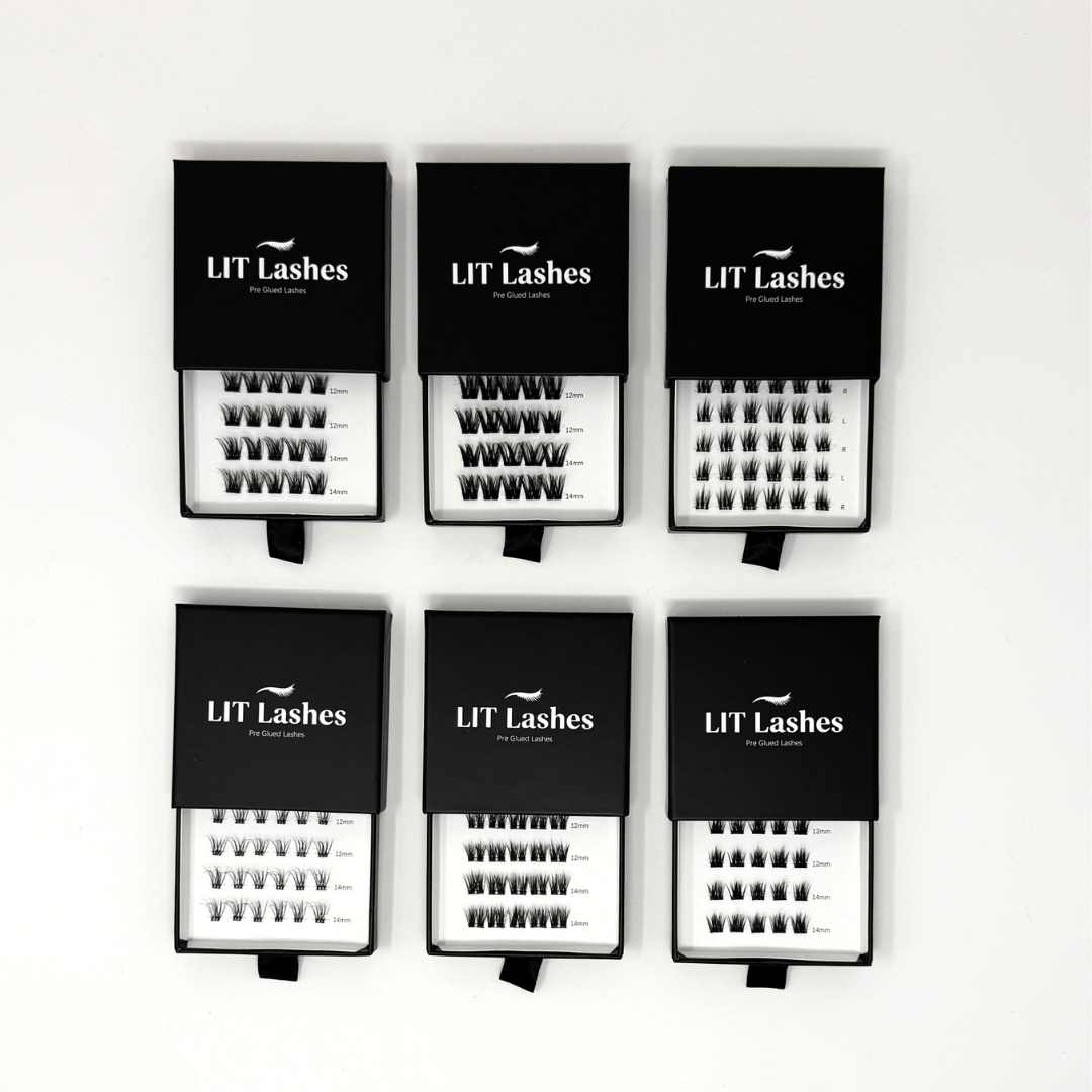 Pack of 6 - Press On Lashes - LIT Lashes