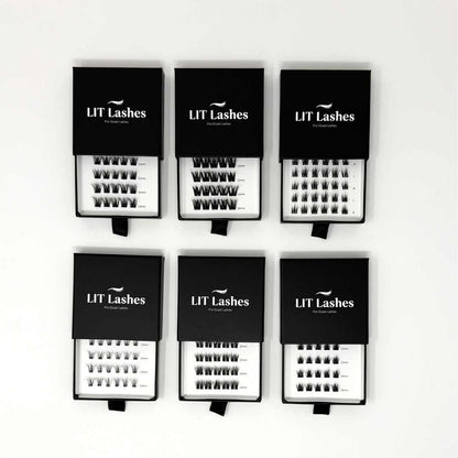 Pack of 6 - Press On Lashes - LIT Lashes