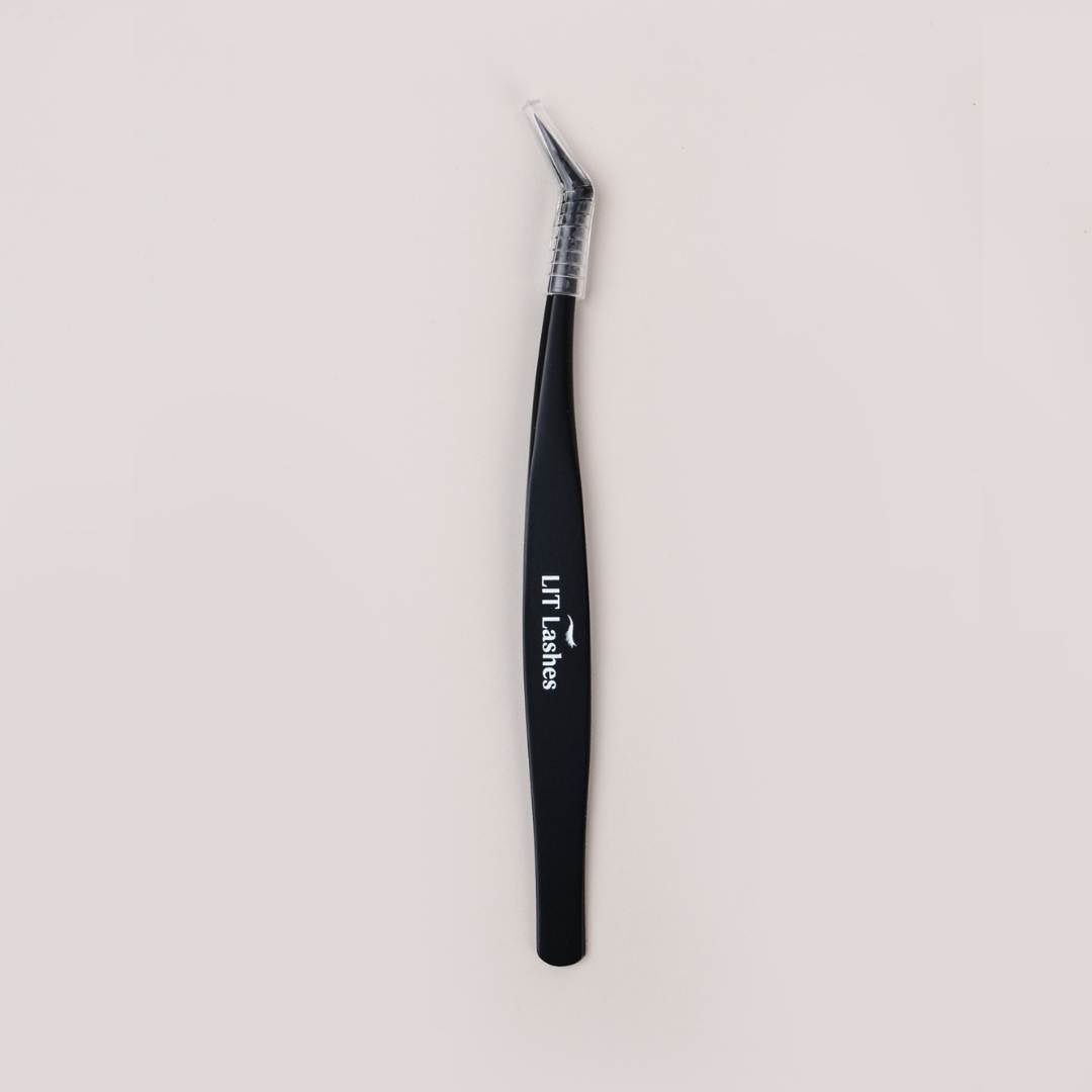 Sharp Tipped Non - Stick Tweezer WHITE - LIT Lashes