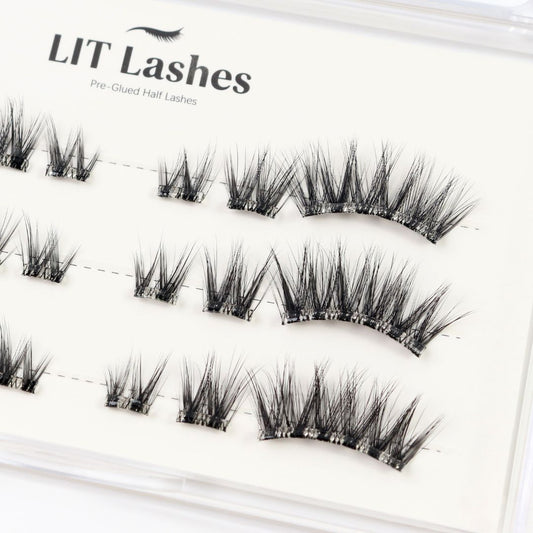 Velvet Wink - Pre-Glued Half Lashes - LIT Lashes