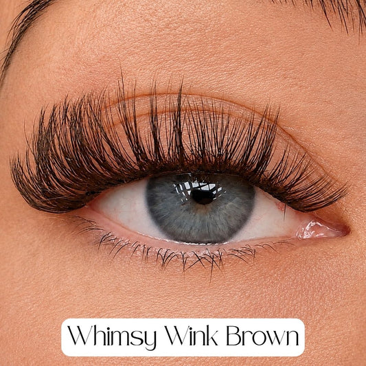 Whimsy Wink - Mixed Length Press-On Lashes BROWN - LIT Lashes